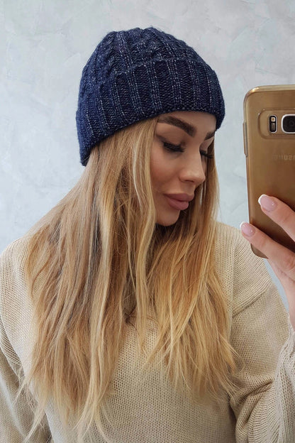 Čiapka s otočením nahor Ariana K299 námornícka modrá univerzálne