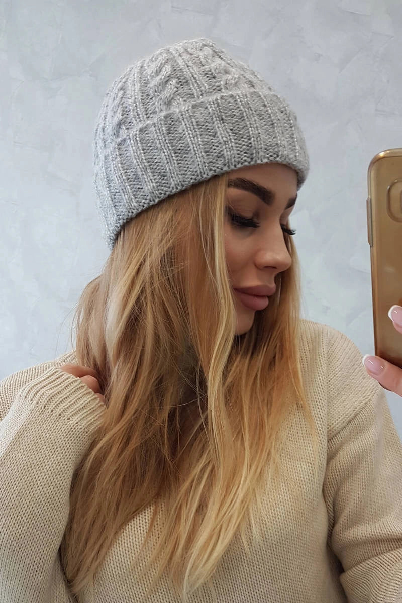 Čiapka s otočením nahor Ariana K299 sivá univerzálne