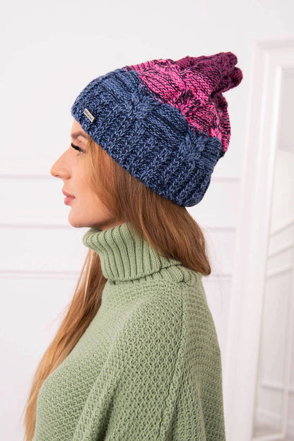 Čapica s fleece Dolores K303 rifle+ružová+tmavo fialová univerzálne