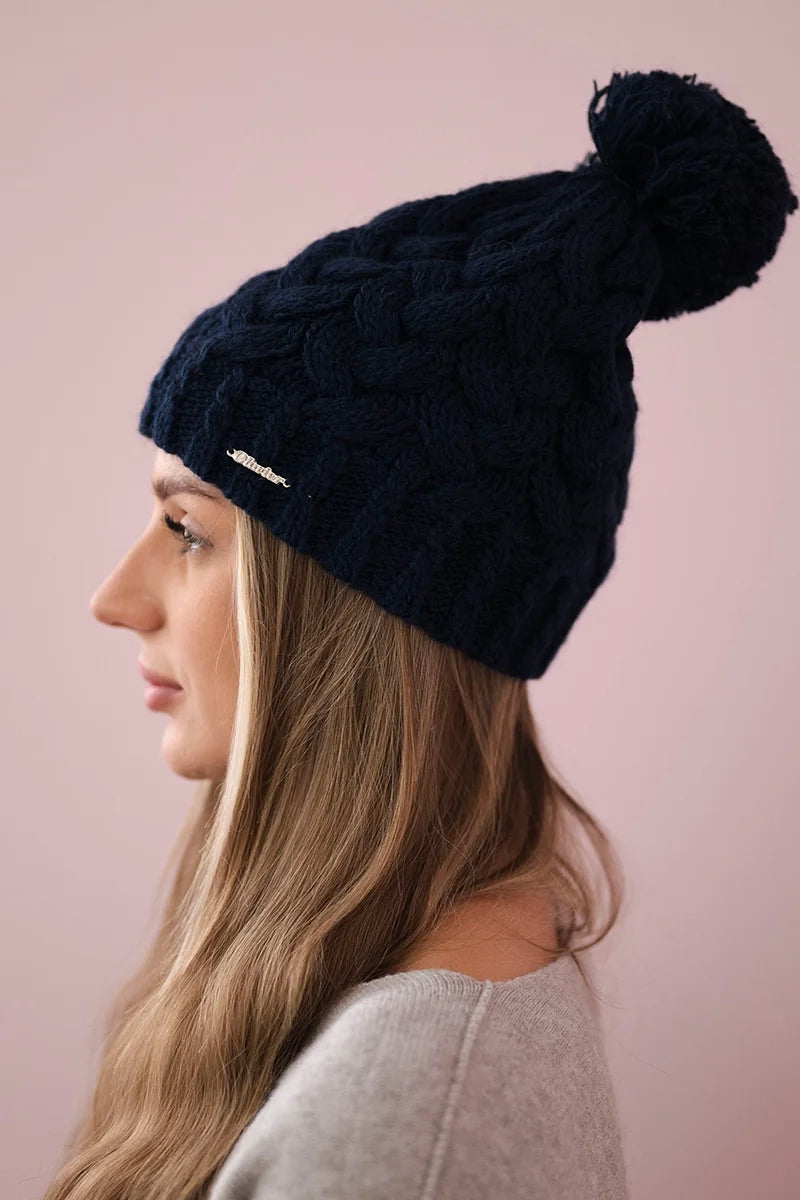 Čapica s fleece Waleria K307 námornícka modrá univerzálne