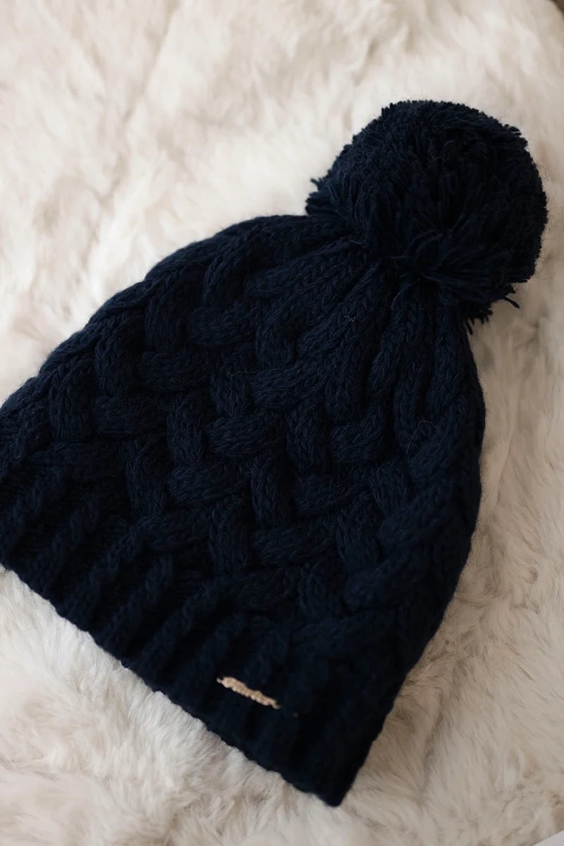 Čapica s fleece Waleria K307 námornícka modrá univerzálne