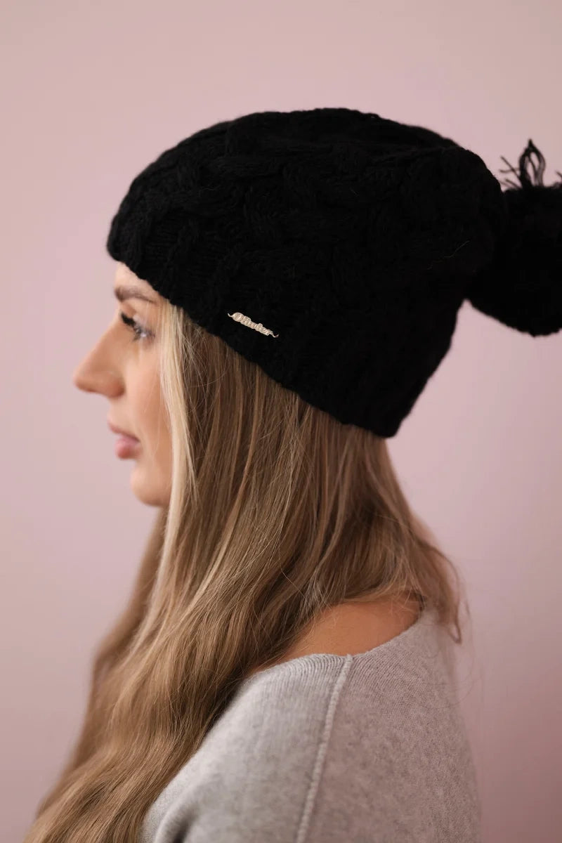 Čapica s fleece Waleria K307 čierna univerzálne