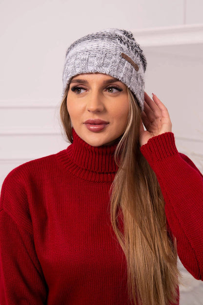 Čapica s fleece Monika K256 čierna+šedá univerzálne