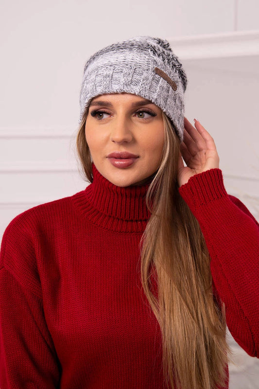 Čapica s fleece Monika K256 čierna+šedá univerzálne