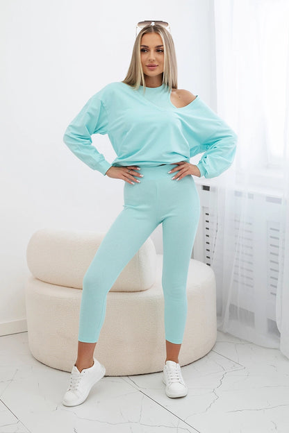 3-dielny set mikina + top + legíny mäta univerzálne