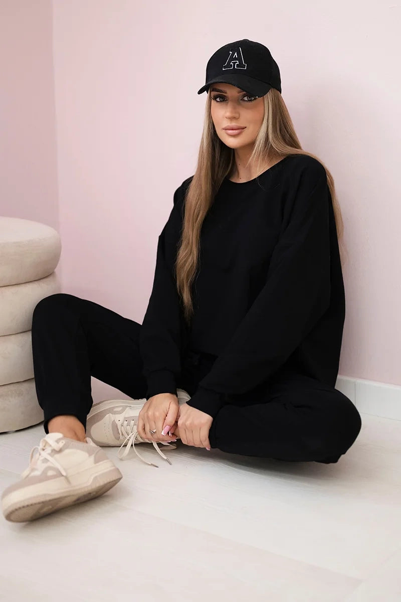 Set 2-dielna mikina + nohavice čierna univerzálne