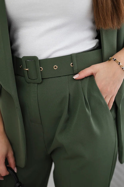 Elegantná súprava saka a nohavíc Khaki univerzálne