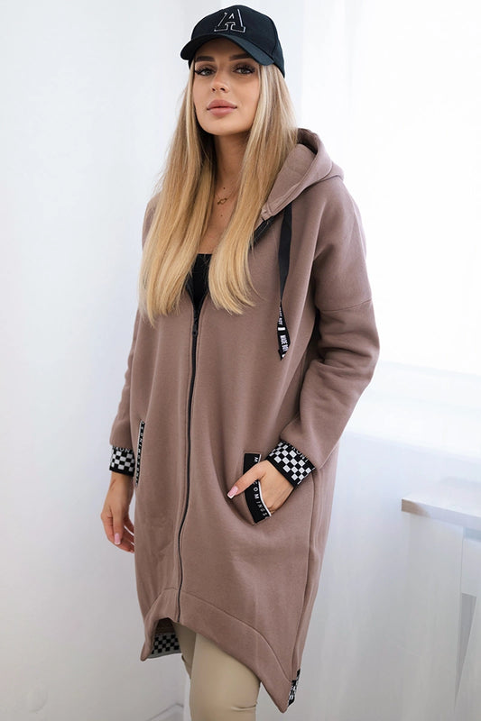 Mikina na zips Mocca univerzálne