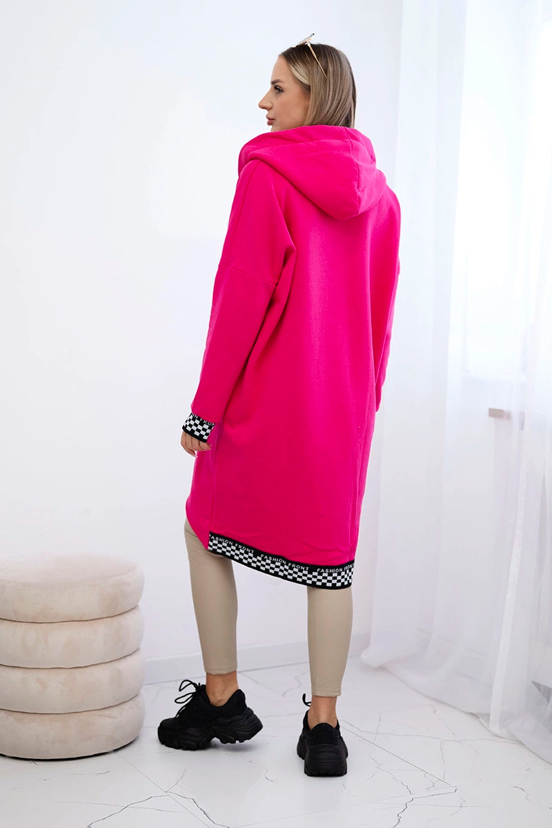 Mikina na zips fuchsia univerzálne