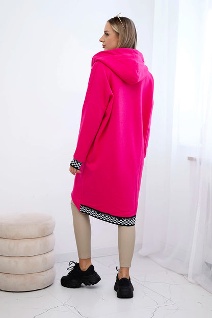 Mikina na zips fuchsia univerzálne