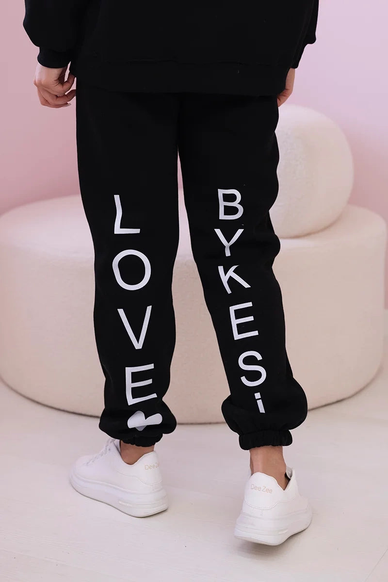 Luxusní bavlněná souprava LOVE černá