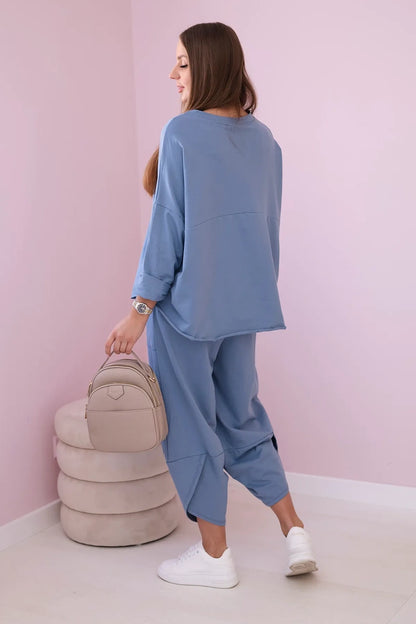 Bavlnené mikinové nohavice Denim univerzálne