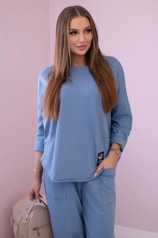 Bavlnené mikinové nohavice Denim univerzálne