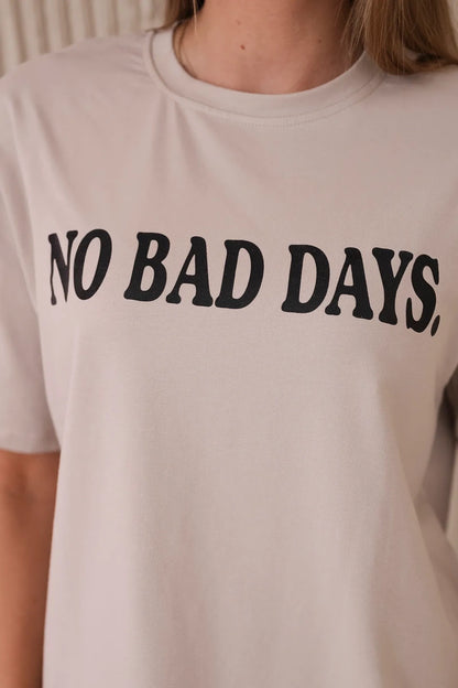 Bavlnená blúzka No Bad Days béžový univerzálne