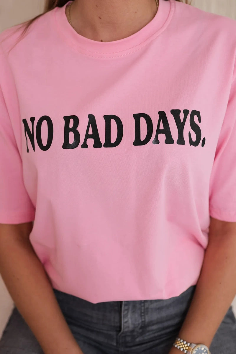 Bavlnená blúzka No Bad Days svetloružová univerzálne