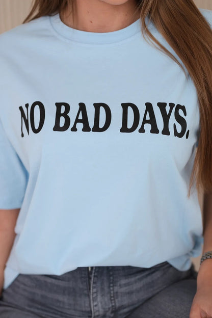 Bavlnená blúzka No Bad Days modrý univerzálne