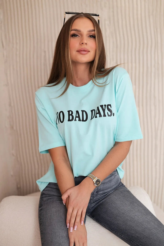Bavlnená blúzka No Bad Days mäta univerzálne