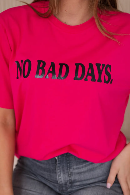 Bavlnená blúzka No Bad Days fuchsia univerzálne