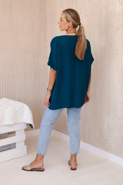 Oversized blúzka s príveskom námorný univerzálne