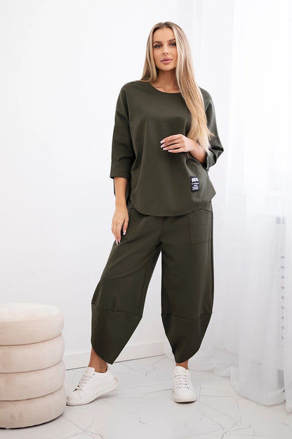 Súprava Punto Milano Winter mikinové + nohavice khaki univerzálne