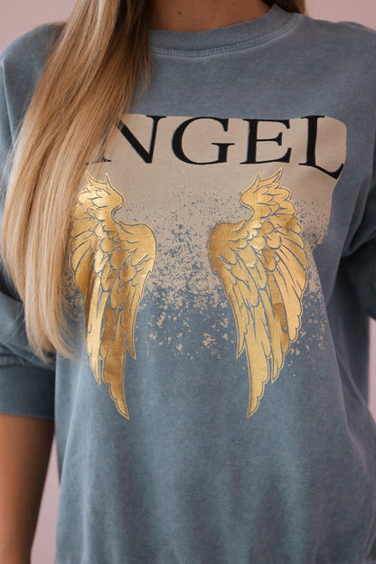 Bavlnená súprava Angel mikinové + nohavice Denim univerzálne