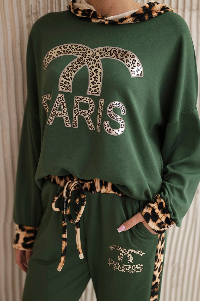 Súprava Paris mikina + nohavice khaki univerzálne
